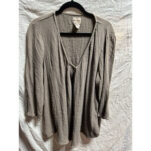 Toffee Apple Cardigan ~ Some wear on the button ~ 99% Cotton ~ Taupe